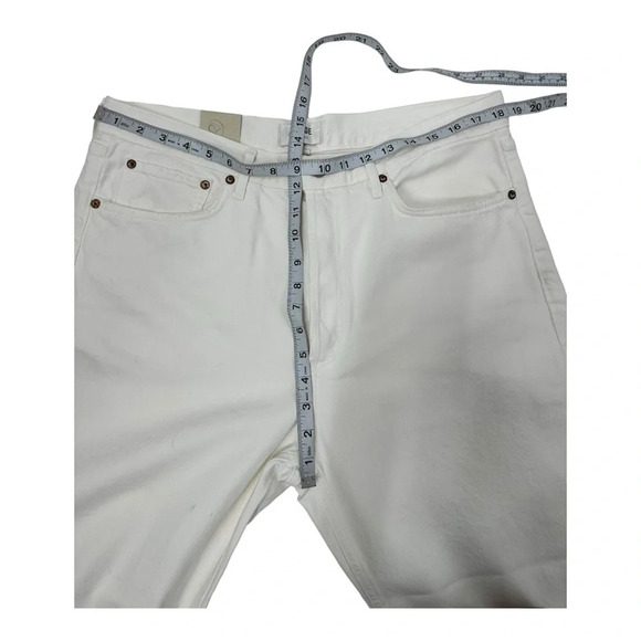 AGOLDE '90s Mid-Rise Straight-Leg Loose Crop Jeans in off white NWT - Picture 6 of 11